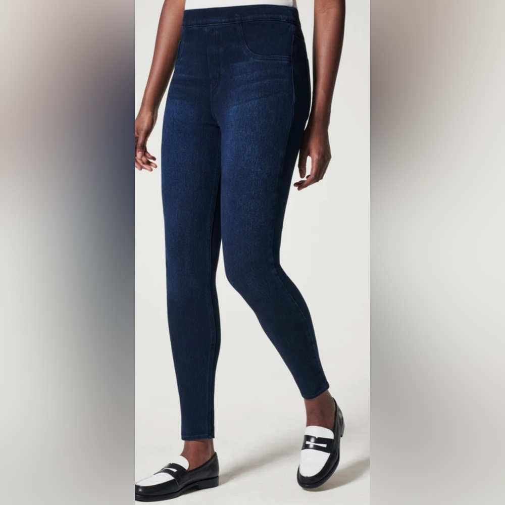 SPANX‎ Jean-ish Ankle Leggings Size Medium Length 27”